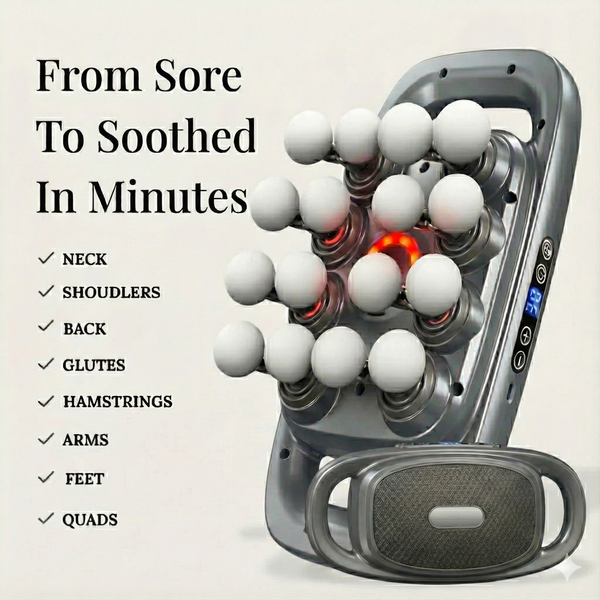 Core Collective - 16 Head Deep Tissue Massage Gun with Red Light Therapy